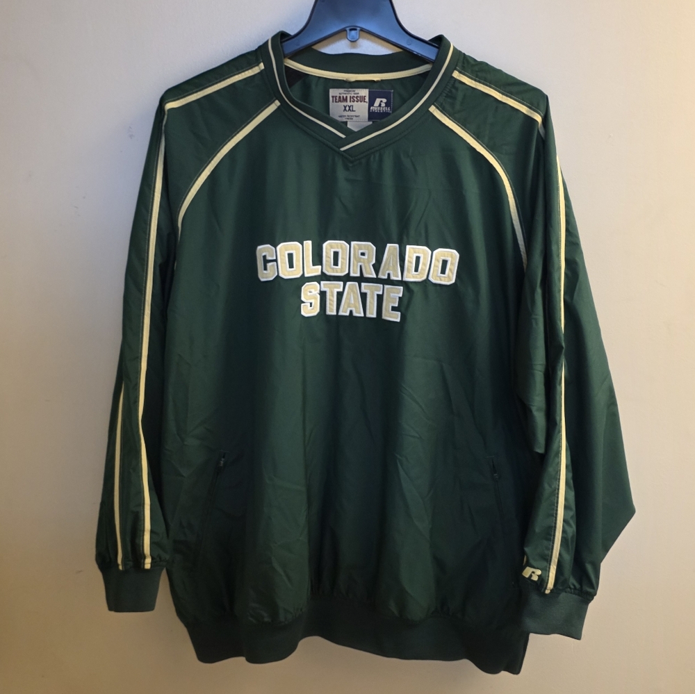 Russell Athletic Green Colorado State Windbreaker Pullover XXL
